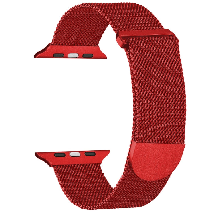 For Apple Watch SE 2022 40mm Milanese Metal Magnetic Watch Band(Red) - Watch Bands by PMC Jewellery | Online Shopping South Africa | PMC Jewellery