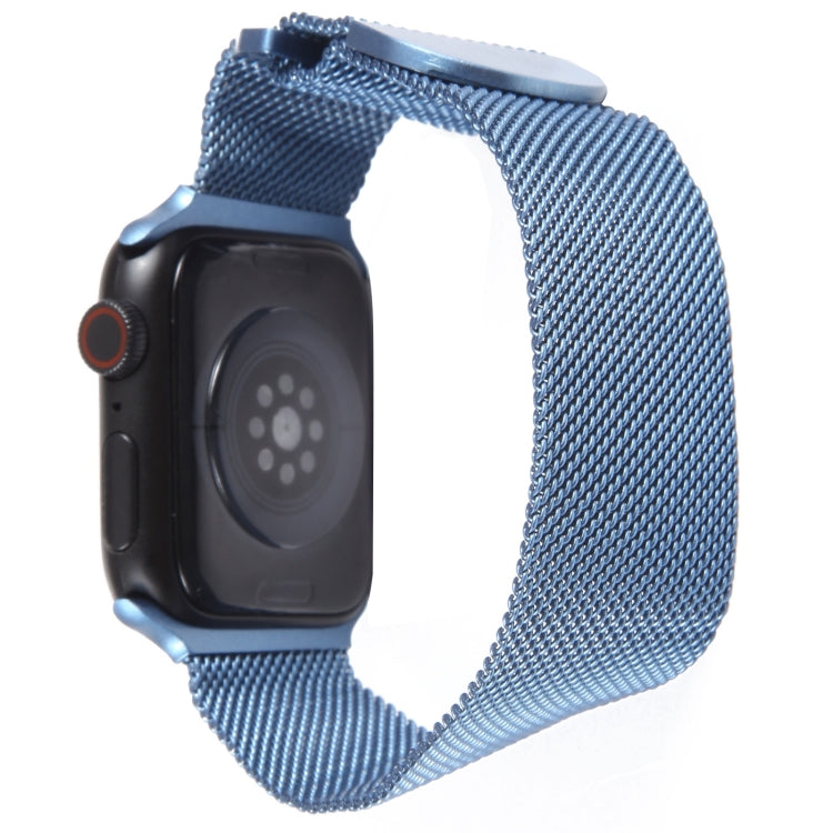 For Apple Watch SE 2022 40mm Milanese Metal Magnetic Watch Band(Blue) - Watch Bands by PMC Jewellery | Online Shopping South Africa | PMC Jewellery