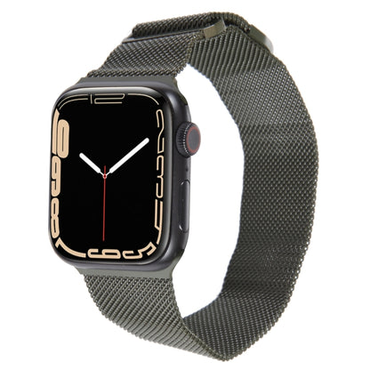 For Apple Watch SE 2022 40mm Milanese Metal Magnetic Watch Band(Army Green) - Watch Bands by PMC Jewellery | Online Shopping South Africa | PMC Jewellery