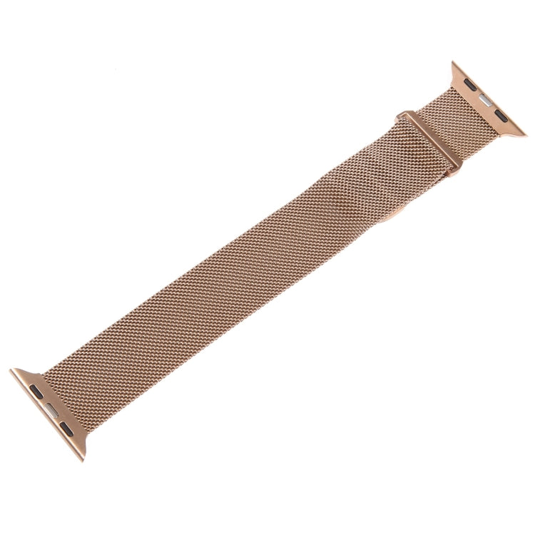 For Apple Watch SE 2022 44mm Milanese Metal Magnetic Watch Band(Rose Gold) - Watch Bands by PMC Jewellery | Online Shopping South Africa | PMC Jewellery