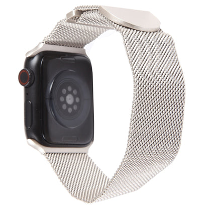 For Apple Watch 7 41mm Milanese Metal Magnetic Watch Band(Starlight) - Watch Bands by PMC Jewellery | Online Shopping South Africa | PMC Jewellery