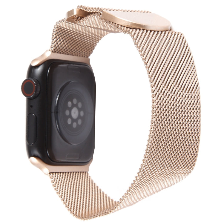 For Apple Watch 7 41mm Milanese Metal Magnetic Watch Band(Retro Gold) - Watch Bands by PMC Jewellery | Online Shopping South Africa | PMC Jewellery