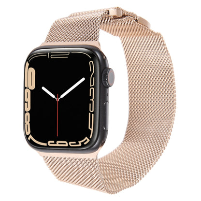 For Apple Watch 7 41mm Milanese Metal Magnetic Watch Band(Retro Gold) - Watch Bands by PMC Jewellery | Online Shopping South Africa | PMC Jewellery