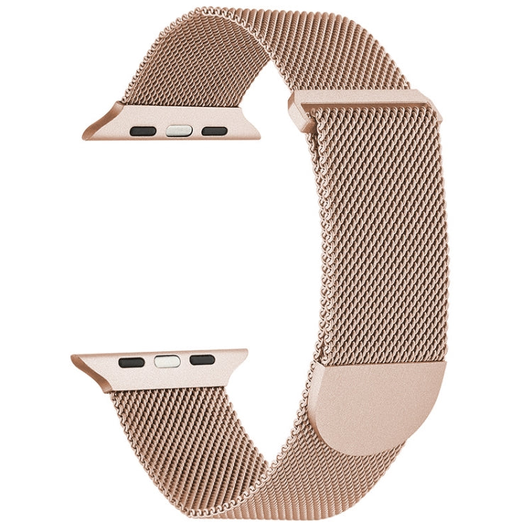 For Apple Watch 7 41mm Milanese Metal Magnetic Watch Band(Rose Gold) - Watch Bands by PMC Jewellery | Online Shopping South Africa | PMC Jewellery