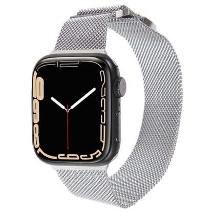 For Apple Watch 7 45mm Milanese Metal Magnetic Watch Band(Silver) - Watch Bands by PMC Jewellery | Online Shopping South Africa | PMC Jewellery