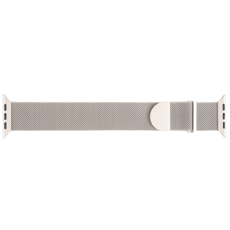 For Apple Watch 7 45mm Milanese Metal Magnetic Watch Band(Starlight) - Watch Bands by PMC Jewellery | Online Shopping South Africa | PMC Jewellery