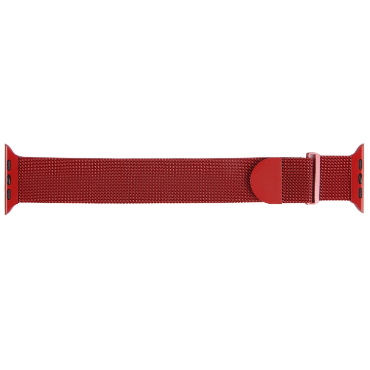 For Apple Watch 5 40mm Milanese Metal Magnetic Watch Band(Red) - Watch Bands by PMC Jewellery | Online Shopping South Africa | PMC Jewellery