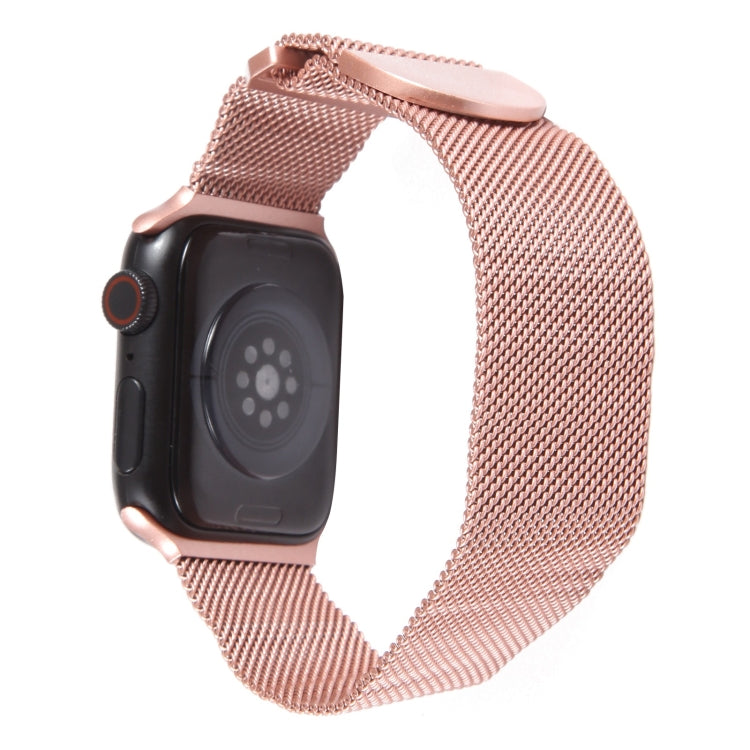 For Apple Watch 5 40mm Milanese Metal Magnetic Watch Band(Pink) - Watch Bands by PMC Jewellery | Online Shopping South Africa | PMC Jewellery