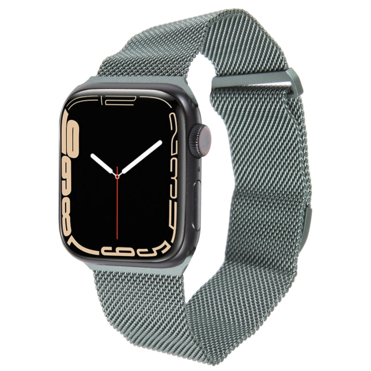 For Apple Watch 5 44mm Milanese Metal Magnetic Watch Band(Pine Green) - Watch Bands by PMC Jewellery | Online Shopping South Africa | PMC Jewellery