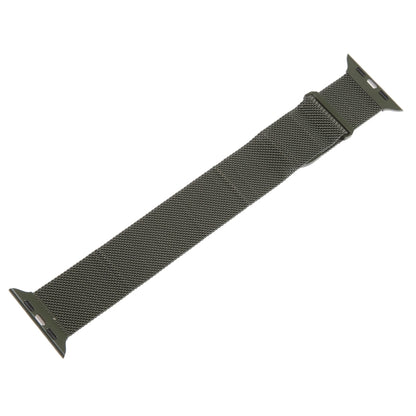 For Apple Watch 3 42mm Milanese Metal Magnetic Watch Band(Army Green) - Watch Bands by PMC Jewellery | Online Shopping South Africa | PMC Jewellery