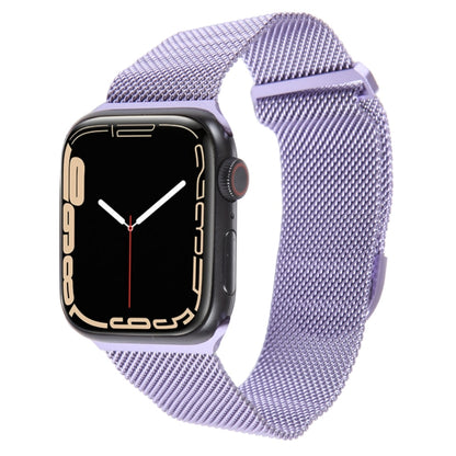 For Apple Watch 3 42mm Milanese Metal Magnetic Watch Band(Lavender Purple) - Watch Bands by PMC Jewellery | Online Shopping South Africa | PMC Jewellery