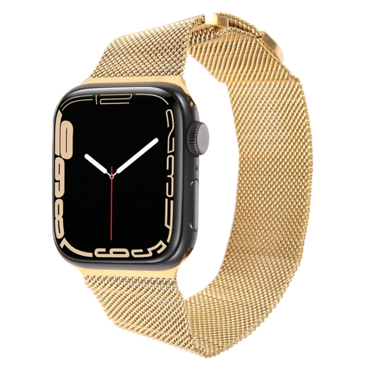 For Apple Watch 2 38mm Milanese Metal Magnetic Watch Band(Gold) - Watch Bands by PMC Jewellery | Online Shopping South Africa | PMC Jewellery