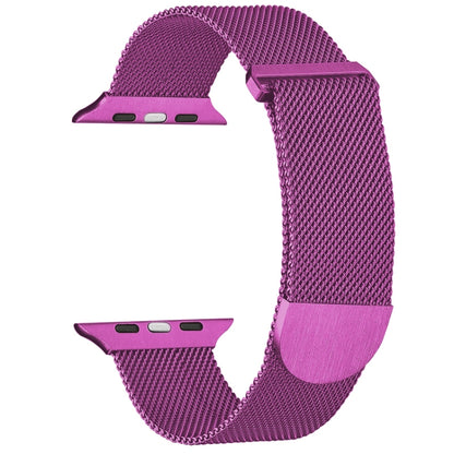 For Apple Watch 42mm Milanese Metal Magnetic Watch Band(Purple) - Watch Bands by PMC Jewellery | Online Shopping South Africa | PMC Jewellery