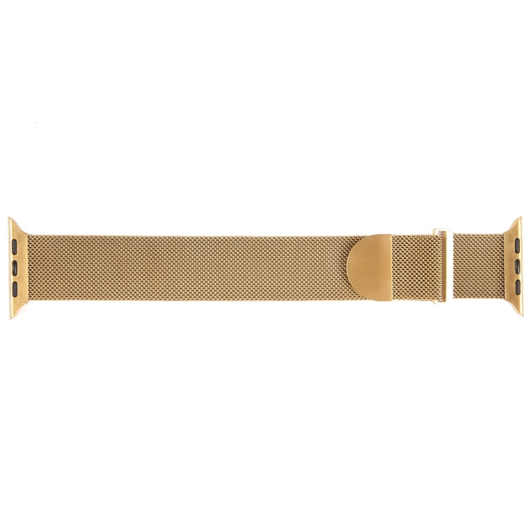 For Apple Watch 38mm Milanese Metal Magnetic Watch Band(Gold) - Watch Bands by PMC Jewellery | Online Shopping South Africa | PMC Jewellery