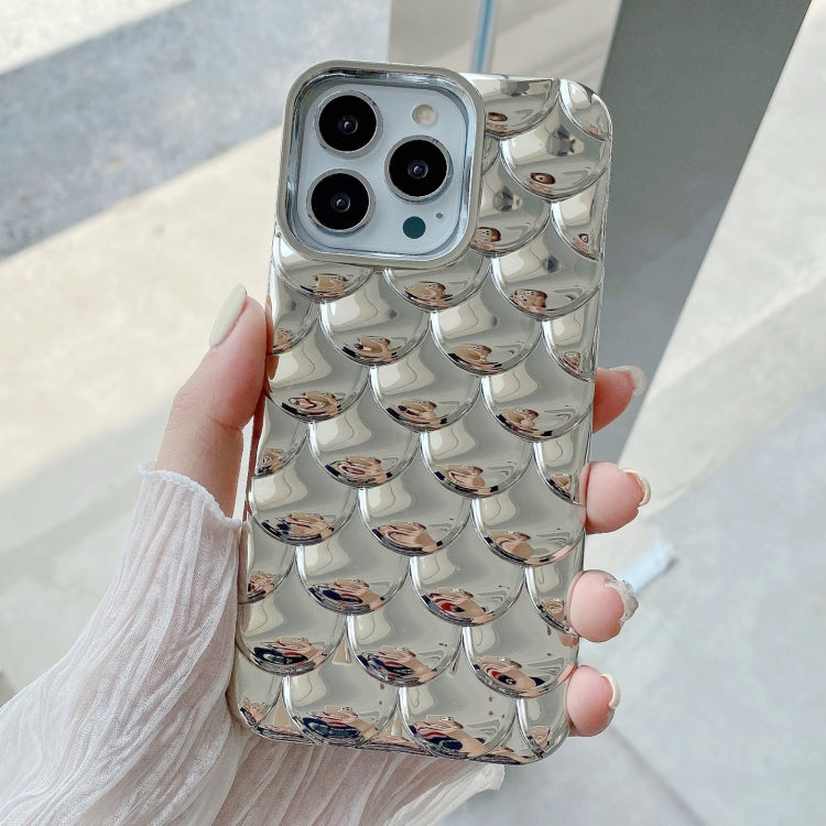 For iPhone 13 Pro Max 3D Scale Style TPU Phone Case(Silver) - iPhone 13 Pro Max Cases by PMC Jewellery | Online Shopping South Africa | PMC Jewellery