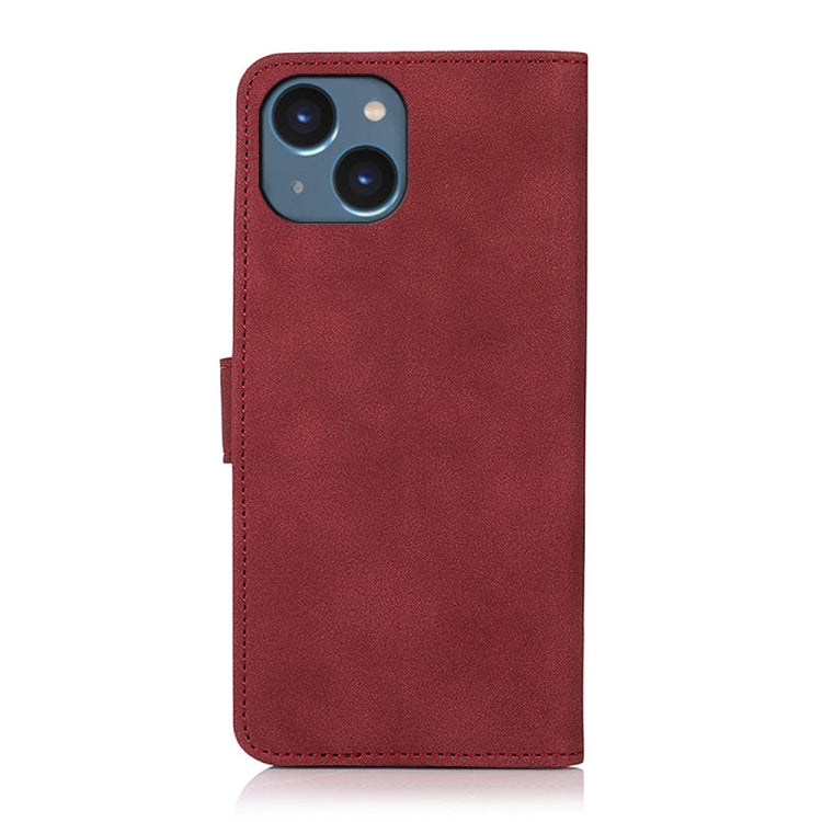 For iPhone 15 KHAZNEH Matte Texture Leather Phone Case(Red) - iPhone 15 Cases by PMC Jewellery | Online Shopping South Africa | PMC Jewellery