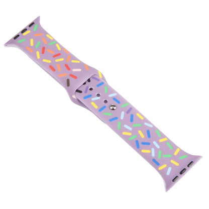 Rainbow Raindrops Silicone Watch Band For Apple Watch Ultra 49mm(Light Purple) - Watch Bands by PMC Jewellery | Online Shopping South Africa | PMC Jewellery