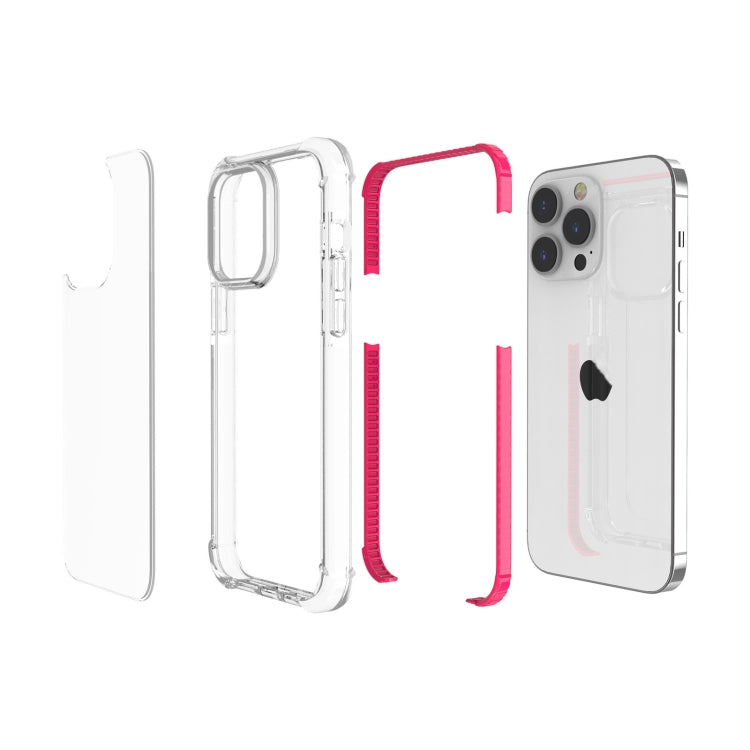 For iPhone 15 Pro Four-corner Shockproof TPU + Acrylic Phone Case(Pink) - iPhone 15 Pro Cases by PMC Jewellery | Online Shopping South Africa | PMC Jewellery