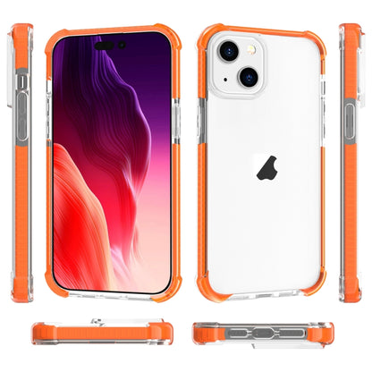 For iPhone 15 Plus Four-corner Shockproof TPU + Acrylic Phone Case(Orange) - iPhone 15 Plus Cases by PMC Jewellery | Online Shopping South Africa | PMC Jewellery