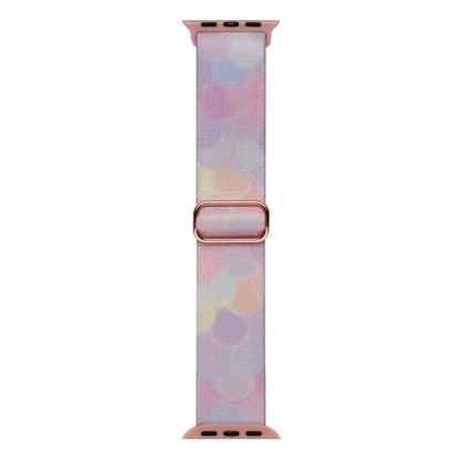 For Apple Watch Ultra 49mm Painted Pattern Nylon Replacement Watch Band(Symphony Bubbles) - Watch Bands by PMC Jewellery | Online Shopping South Africa | PMC Jewellery