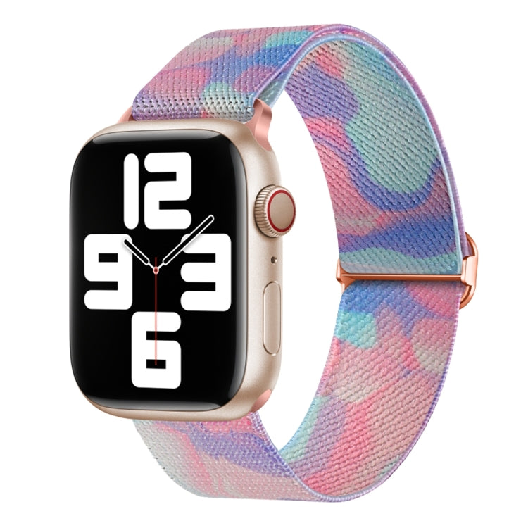 For Apple Watch Ultra 49mm Painted Pattern Nylon Replacement Watch Band(Water Fluid) - Watch Bands by PMC Jewellery | Online Shopping South Africa | PMC Jewellery