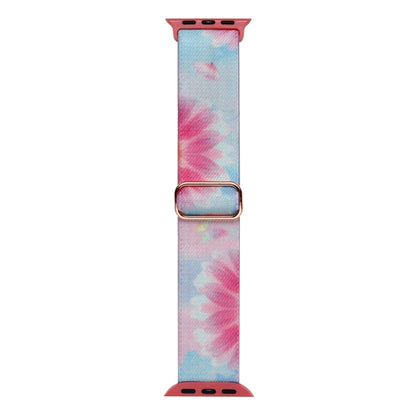 For Apple Watch 5 44mm Painted Pattern Nylon Replacement Watch Band(Flower Butterfly) - Watch Bands by PMC Jewellery | Online Shopping South Africa | PMC Jewellery