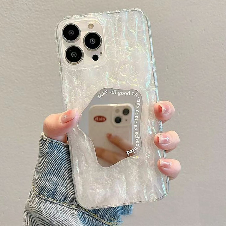 For iPhone 13 Pro Max Embossed Rock Texture Mirror TPU Phone Case(Translucent) - iPhone 13 Pro Max Cases by PMC Jewellery | Online Shopping South Africa | PMC Jewellery