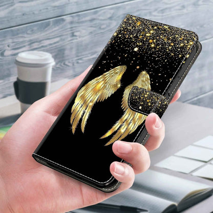 For Xiaomi Redmi 9T Crystal 3D Shockproof Protective Leather Phone Case(Golden Wings) - Xiaomi Cases by PMC Jewellery | Online Shopping South Africa | PMC Jewellery