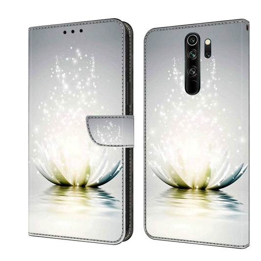 For Xiaomi Redmi Note 8 Pro Crystal 3D Shockproof Protective Leather Phone Case(Light Lotus) - Xiaomi Cases by PMC Jewellery | Online Shopping South Africa | PMC Jewellery