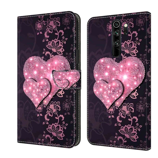 For Xiaomi Redmi Note 8 Pro Crystal 3D Shockproof Protective Leather Phone Case(Lace Love) - Xiaomi Cases by PMC Jewellery | Online Shopping South Africa | PMC Jewellery