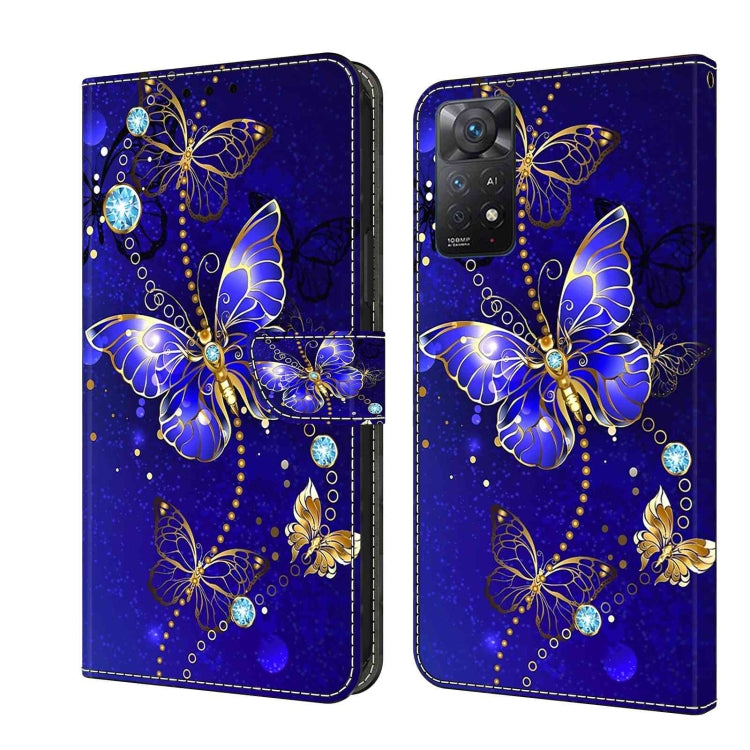 For Xiaomi Redmi Note 11 Pro 5G / 4G Global Crystal 3D Shockproof Protective Leather Phone Case(Diamond Butterfly) - Xiaomi Cases by PMC Jewellery | Online Shopping South Africa | PMC Jewellery