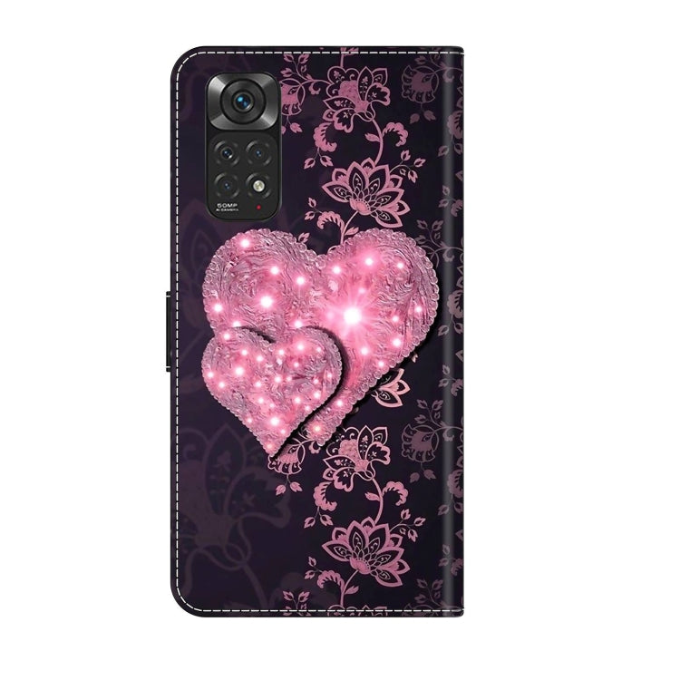 For Xiaomi Redmi Note 11 Global Crystal 3D Shockproof Protective Leather Phone Case(Lace Love) - Xiaomi Cases by PMC Jewellery | Online Shopping South Africa | PMC Jewellery