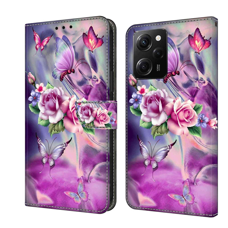 For Xiaomi Redmi Note 12 Pro Global Crystal 3D Shockproof Protective Leather Phone Case(Butterfly) - Xiaomi Cases by PMC Jewellery | Online Shopping South Africa | PMC Jewellery