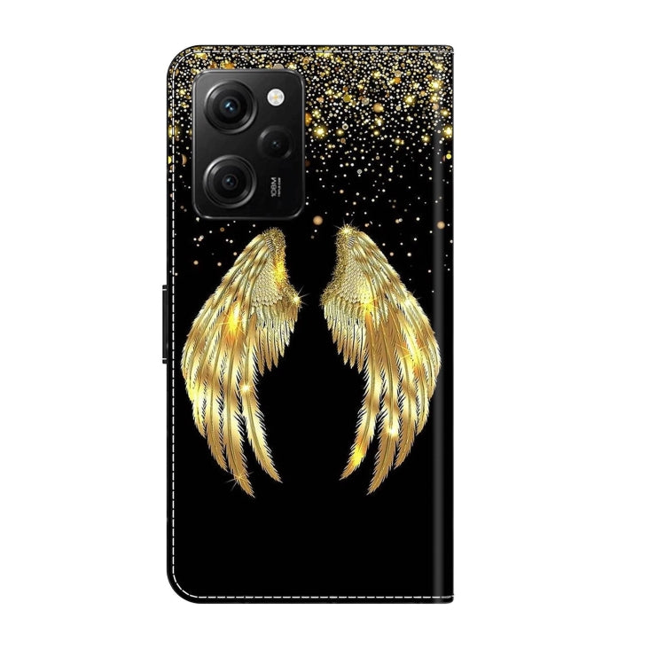 For Xiaomi Redmi Note 12 Pro Global Crystal 3D Shockproof Protective Leather Phone Case(Golden Wings) - Xiaomi Cases by PMC Jewellery | Online Shopping South Africa | PMC Jewellery