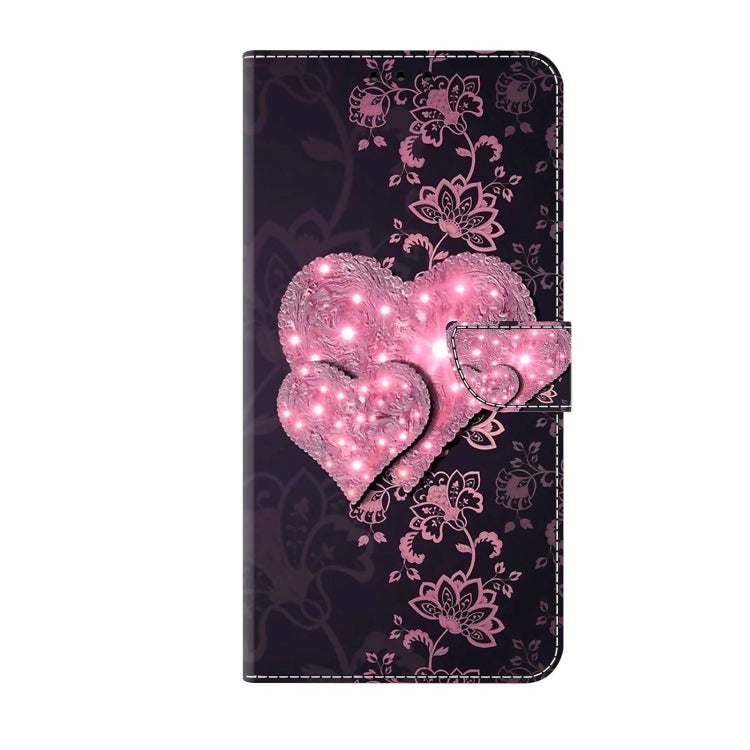 For Xiaomi Redmi Note 12 4G Crystal 3D Shockproof Protective Leather Phone Case(Lace Love) - Xiaomi Cases by PMC Jewellery | Online Shopping South Africa | PMC Jewellery