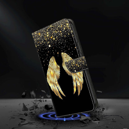 For Xiaomi Redmi Note 12 5G Global / Poco X5 Crystal 3D Shockproof Protective Leather Phone Case(Golden Wings) - Xiaomi Cases by PMC Jewellery | Online Shopping South Africa | PMC Jewellery