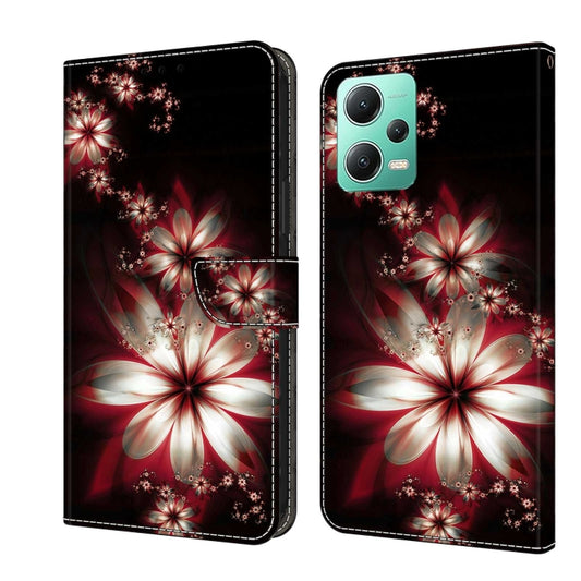 For Xiaomi Redmi Note 12 5G Global / Poco X5 Crystal 3D Shockproof Protective Leather Phone Case(Fantastic Flower) - Xiaomi Cases by PMC Jewellery | Online Shopping South Africa | PMC Jewellery