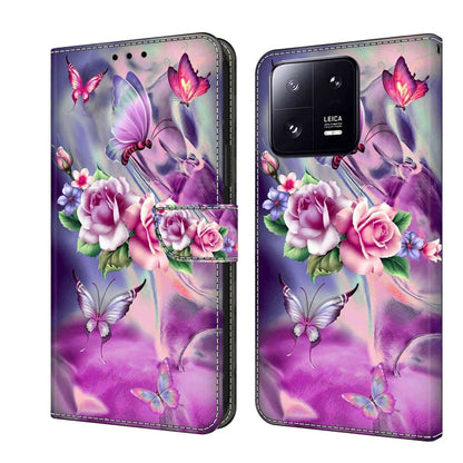 For Xiaomi 13 Pro Crystal 3D Shockproof Protective Leather Phone Case(Butterfly) - 13 Pro Cases by PMC Jewellery | Online Shopping South Africa | PMC Jewellery