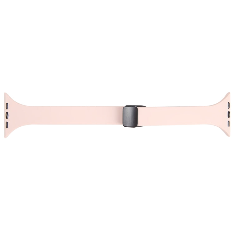 For Apple Watch 8 41mm Magnetic Buckle Slim Silicone Watch Band(Pink) - Watch Bands by PMC Jewellery | Online Shopping South Africa | PMC Jewellery