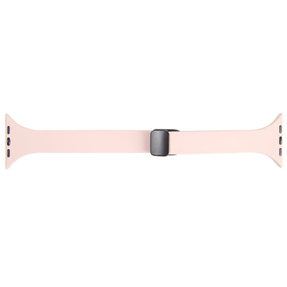 For Apple Watch 8 41mm Magnetic Buckle Slim Silicone Watch Band(Pink) - Watch Bands by PMC Jewellery | Online Shopping South Africa | PMC Jewellery