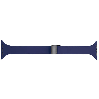 For Apple Watch 6 40mm Magnetic Buckle Slim Silicone Watch Band(Midnight Blue) - Watch Bands by PMC Jewellery | Online Shopping South Africa | PMC Jewellery