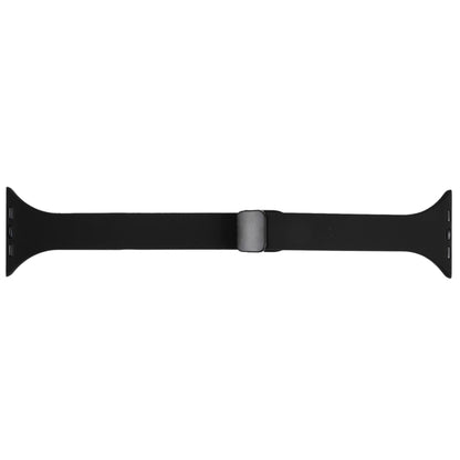 For Apple Watch 6 44mm Magnetic Buckle Slim Silicone Watch Band(Black) - Watch Bands by PMC Jewellery | Online Shopping South Africa | PMC Jewellery