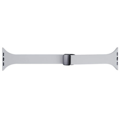 For Apple Watch 6 44mm Magnetic Buckle Slim Silicone Watch Band(Light Grey) - Watch Bands by PMC Jewellery | Online Shopping South Africa | PMC Jewellery