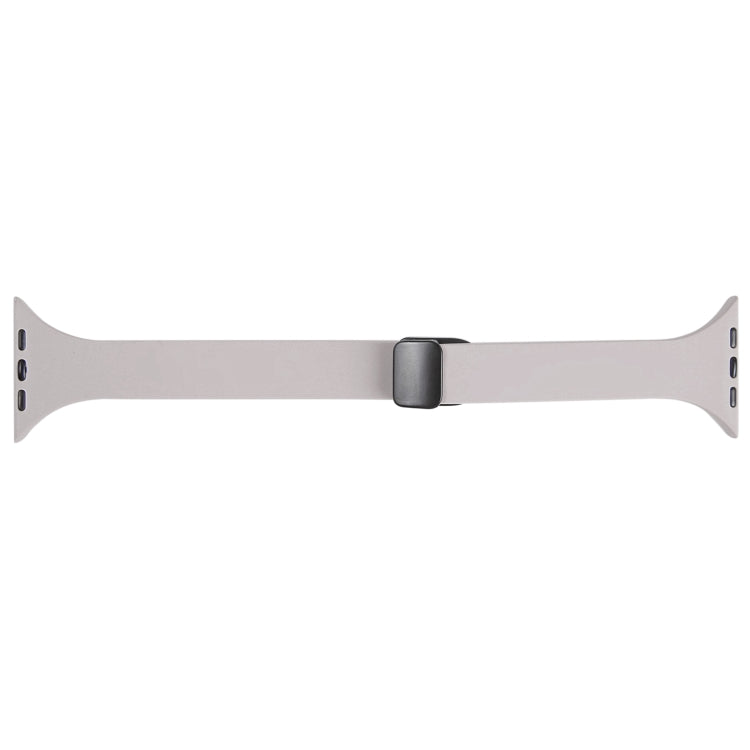 For Apple Watch 4 40mm Magnetic Buckle Slim Silicone Watch Band(Rock Grey) - Watch Bands by PMC Jewellery | Online Shopping South Africa | PMC Jewellery