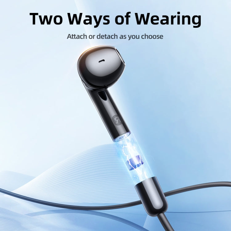 JOYROOM JR-DS1 Magnetic True Wireless Neckband Earphone(Black) - Neck-mounted Earphone by JOYROOM | Online Shopping South Africa | PMC Jewellery