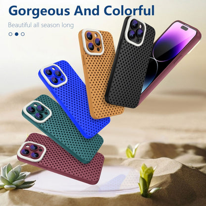 For iPhone 13 Pro Hollow Heat Dissipation TPU Phone Case(Brown) - iPhone 13 Pro Cases by PMC Jewellery | Online Shopping South Africa | PMC Jewellery