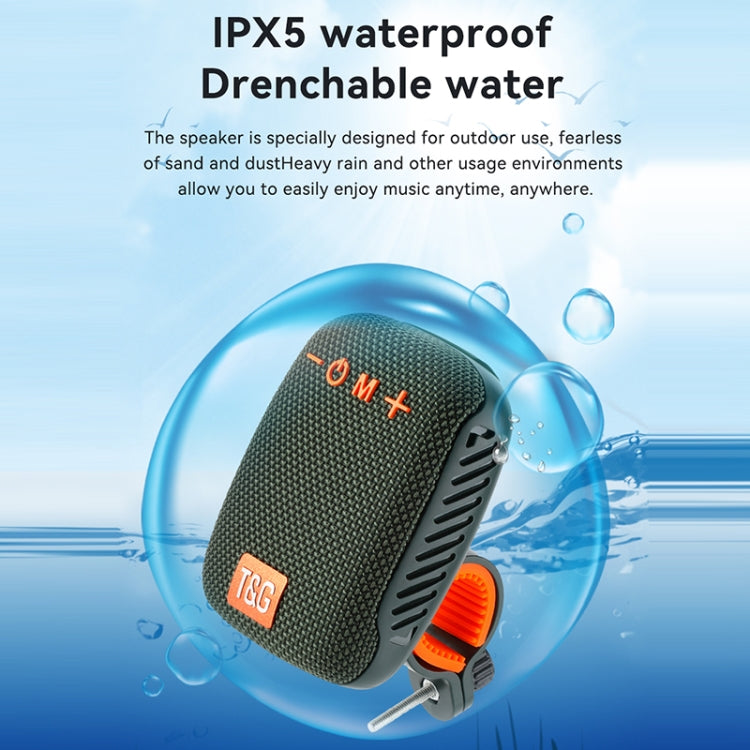 T&G TG-392 Outdoor Bicycle TWS Wireless Bluetooth IPX5 Waterproof Speaker(Grey) - Waterproof Speaker by T&G | Online Shopping South Africa | PMC Jewellery