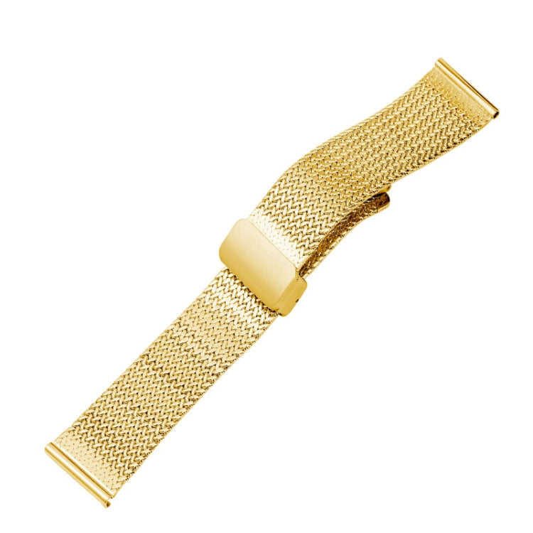 For Apple Watch 7 45mm Magnetic Buckle Herringbone Mesh Metal Watch Band(Gold) - Watch Bands by PMC Jewellery | Online Shopping South Africa | PMC Jewellery