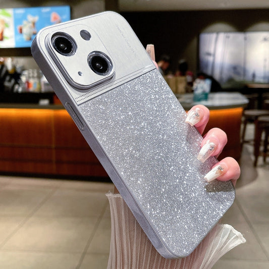 For iPhone 14 Plus Metallic Glitter Powder Shockproof Phone Case(Grey) - iPhone 14 Plus Cases by PMC Jewellery | Online Shopping South Africa | PMC Jewellery