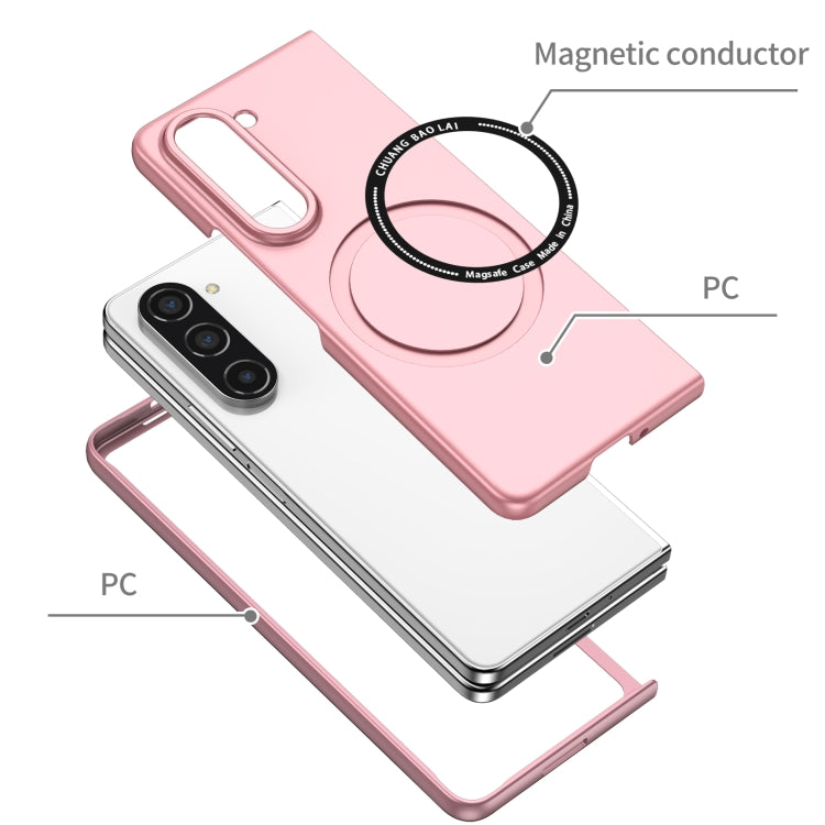 For Samsung Galaxy Z Fold5 Magsafe Magnetic Folding PC Phone Case(Pink) - Galaxy Z Fold5 Cases by PMC Jewellery | Online Shopping South Africa | PMC Jewellery